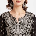 Printed Kurta, Black, small image number null