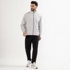 Men's Light Grey High Neck Casual Jacket, हल्का ग्रे, small image number null