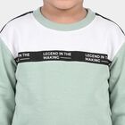 Boys Mint Green Crew Neck Colorblock Baba Suit, हल्का हरा, small