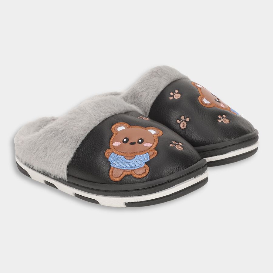 Kids' Winter Slipper, Black, large image number null