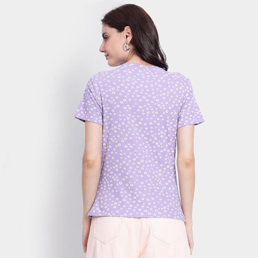 Ladies' Round Neck T-Shirt, Lilac, large image number null