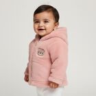 Infants Light Pink Hooded Casual Sweatshirt, हल्का गुलाबी, small image number null