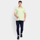 Men's Collared Half Sleeves T-Shirt , हल्का हरा, small image number null
