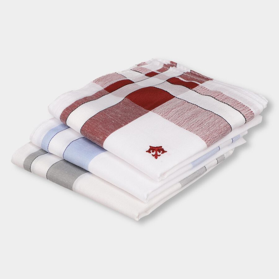 Men's 100% Cotton Hanky, White, large image number null