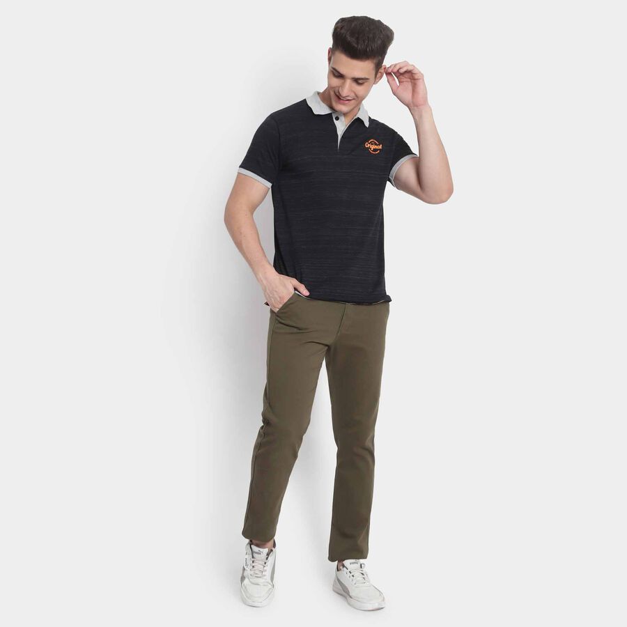 Solid Polo Shirt, Black, large image number null