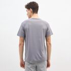Men's Dark Grey Crew Neck Athleisure Drifit T-Shirt, गहरा ग्रे, small
