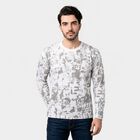 Men's White Crew Neck Regular T-Shirt, White, small