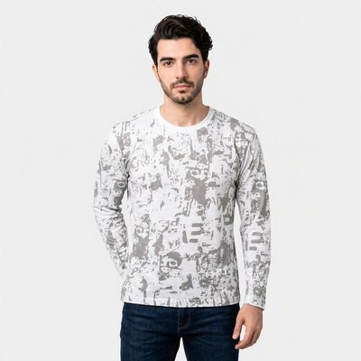 Men's White Crew Neck Regular T-Shirt
