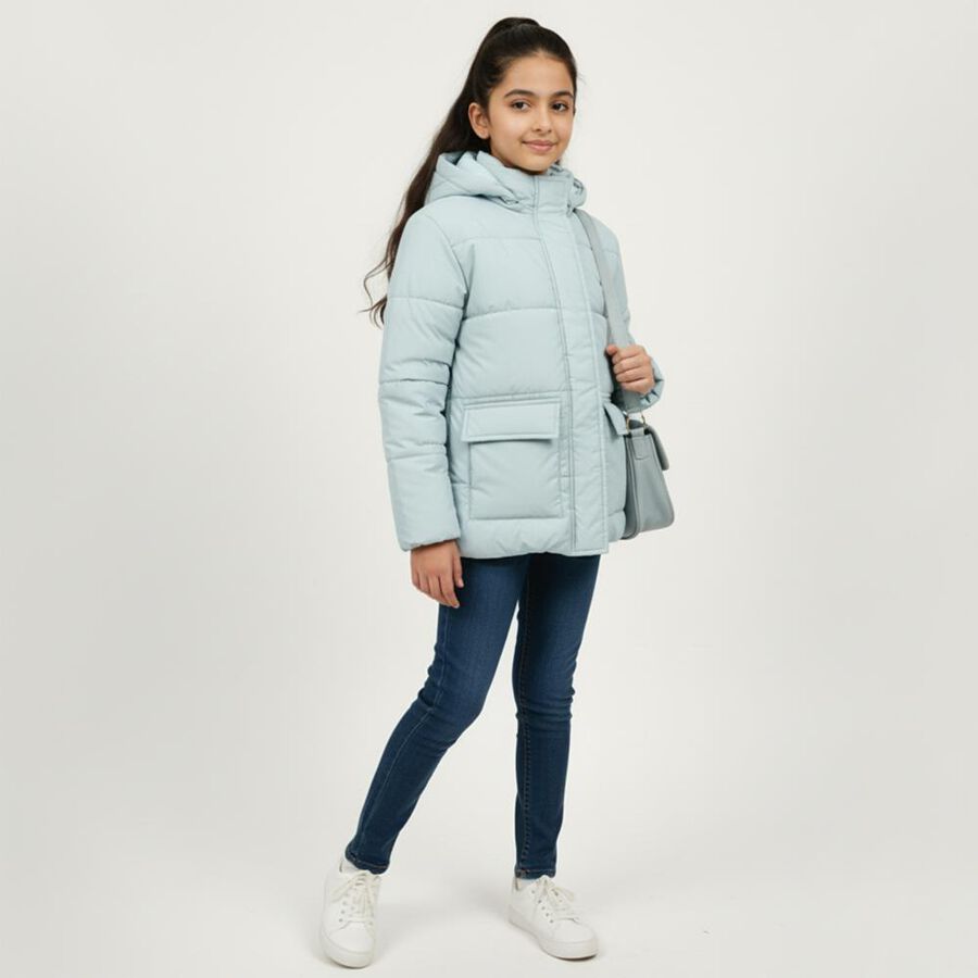 Girls' Jacket, Light Blue, large image number null