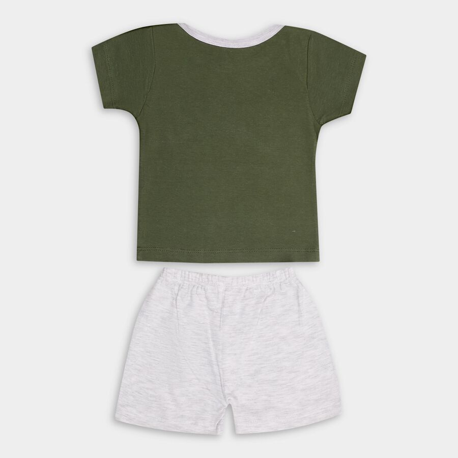 Infant Boys' 100% Cotton Baba Suit, ओलिव, large image number null