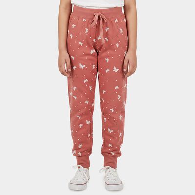 Girls Pink Regular Fit Solid Pyjama