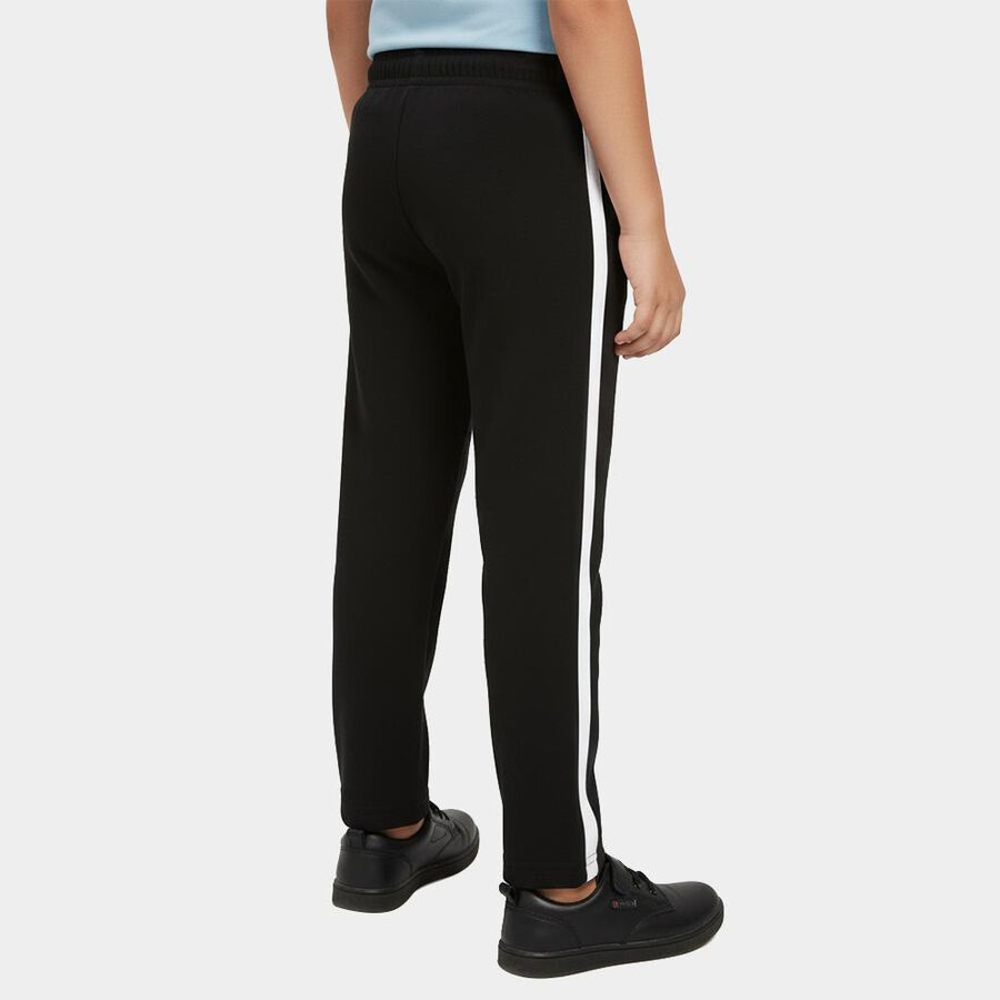 Boys' Jet Black Cotton Blend Football Print Pyjama, Black, large image number null