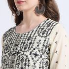 Ladies' 100% Cotton Kurta , ऑफ व्हाइट, small image number null