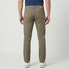 Men's Olive Green Slim Fit Solid Jeans, ओलिव, small