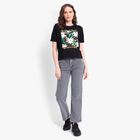 Ladies' Round Neck T-Shirt, काला, small image number null