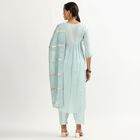 Women's Light Powder Blue Embroidered Ethnic Set, Light Blue, small