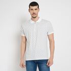 Men's 100% Cotton Collared Half Sleeves T-Shirt , सफ़ेद, small image number null