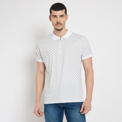 Men's 100% Cotton Collared Half Sleeves T-Shirt 