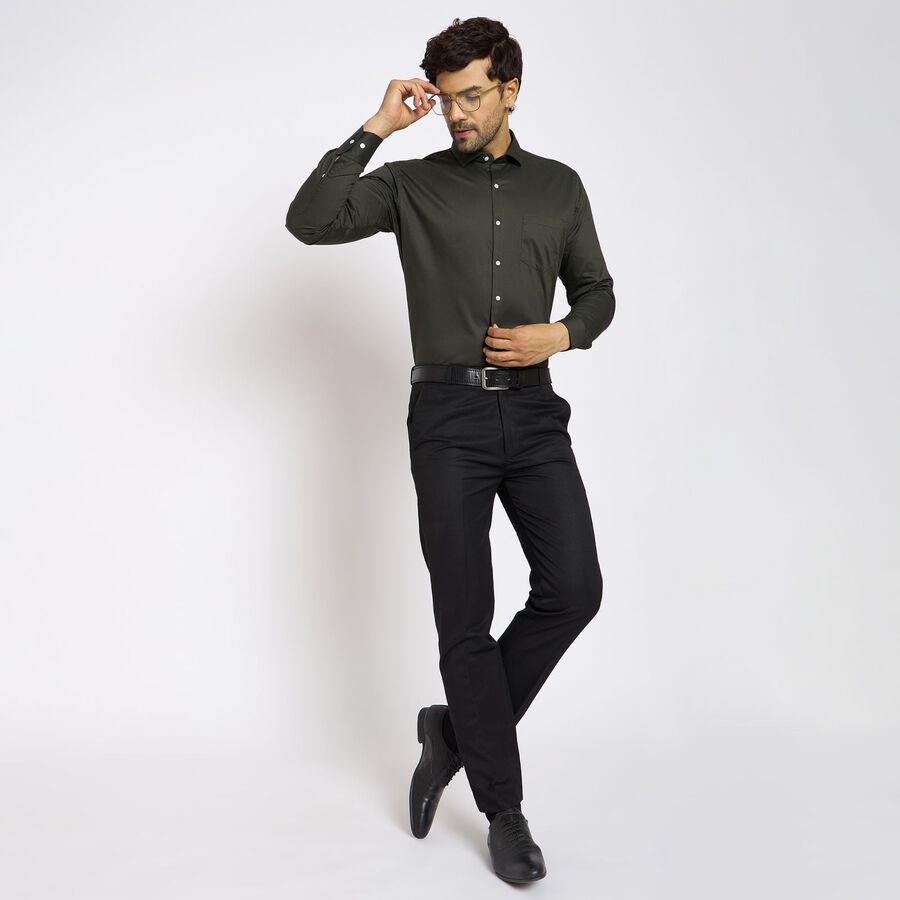 Men's Formal Shirt, गहरा हरा, large image number null
