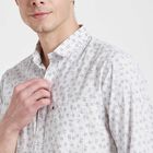 Printed Casual Shirt, White, small image number null