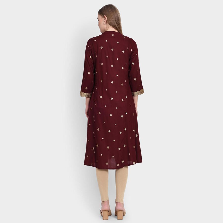 Ladies' Kurta, Wine, large image number null