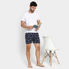 Men's 100% Cotton Boxers , Navy Blue, small