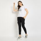 Ladies' Round Neck T-Shirt, सफ़ेद, small image number null