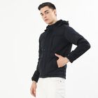 Men's Navy Hooded Casual Jacket, Navy Blue, small image number null