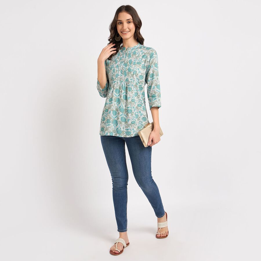 Ladies' Kurta, हल्का नीला, large image number null