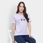 Ladies' 100% Cotton Round Neck T-Shirt, Lilac, small