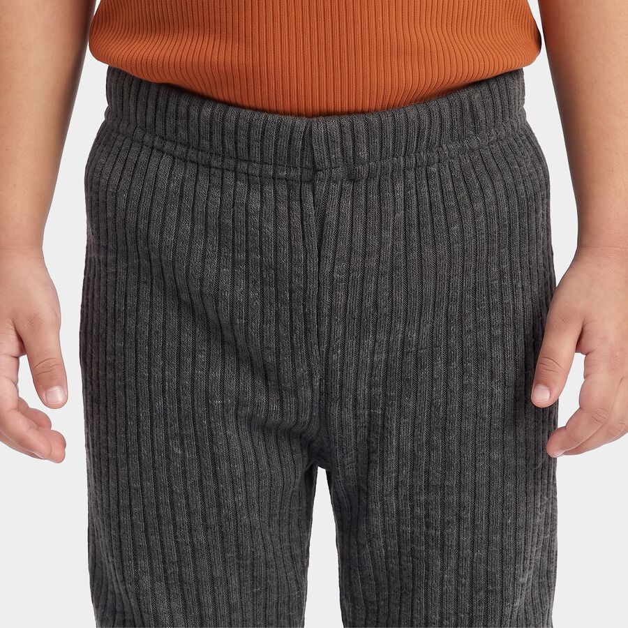 Boys Junior Charcoal Long Johns Thermal, Charcoal, large
