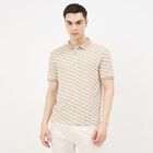 Men's Brown 100% Cotton Polo Collar Preppy T-Shirt, Brown, small