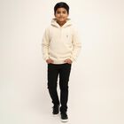 Boys Soft Beige Hooded Casual Sweatshirt, Beige, small image number null