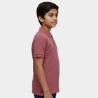 Boys Bright Pink Round Neck Casual Half Sleeve T-Shirt, गुलाबी, small