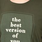 Ladies' Round Neck T-Shirt , Olive, small