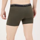 Men's Olive Regular Fit Cotton Trunks, ओलिव, small