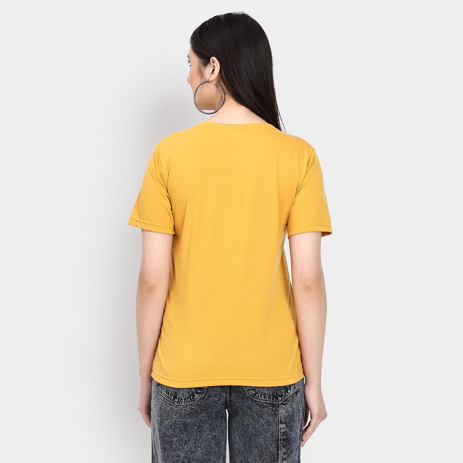 Ladies' Round Neck T-Shirt , Mustard, large image number null