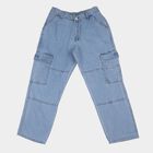 Boys' Blue Regular Fit Jeans, हल्का नीला, small