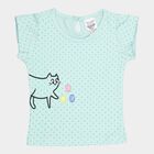 Infants Cotton Printed T-Shirt, Light Green, small image number null
