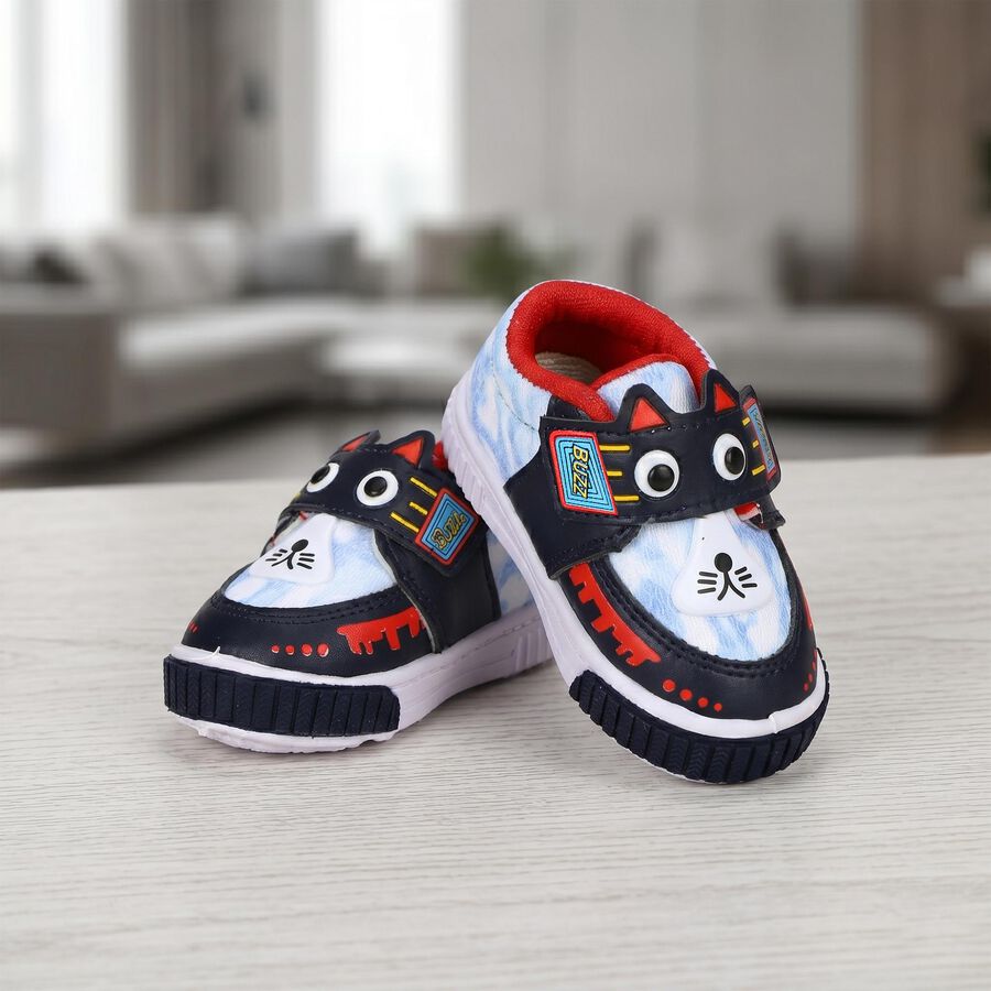 Boys' Navy Blue Velcro Sneakers, Navy Blue, large