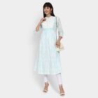 Ladies' 100% Cotton Kurta , Light Blue, small image number null