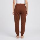 Men's Brown Jogger Fit Logo Print Pyjama, Brown, small