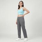 Women's Grey Regular Fit Solid Drawstring Pyjama, Light Grey, small