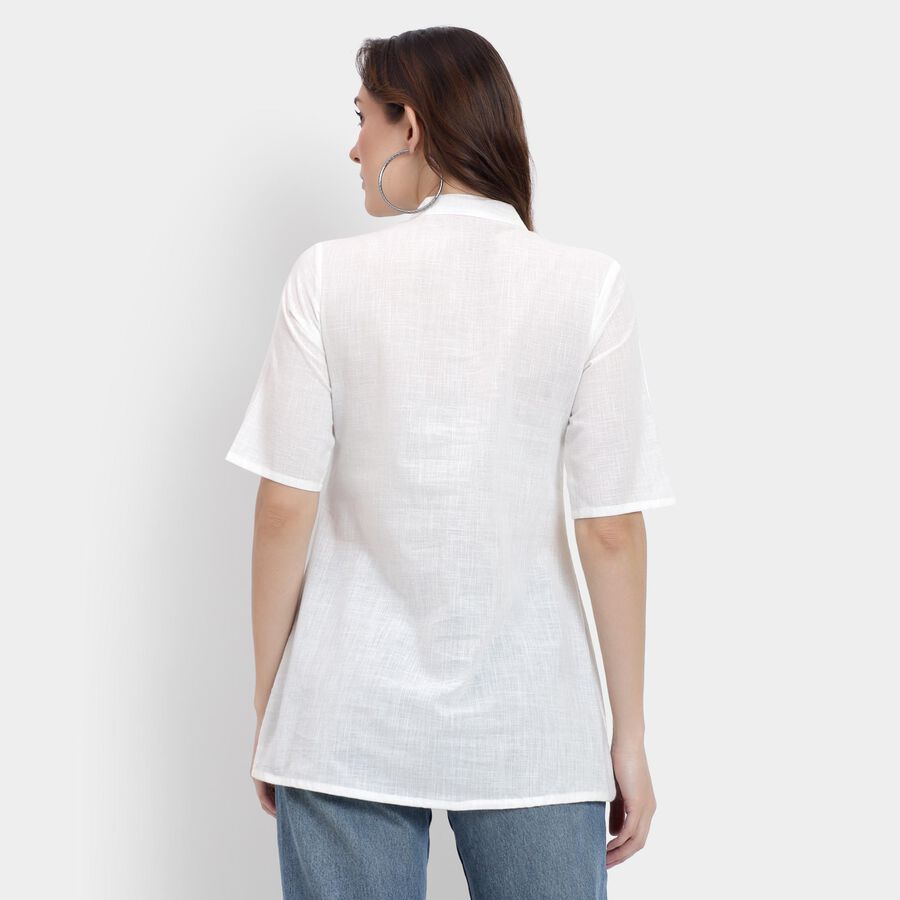 Ladies' 100% Cotton Kurti, White, large image number null