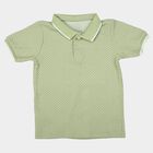 Boys Green Polo Neck Polo T-Shirt, Light Green, small
