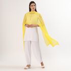 Women's Bright Yellow Crinkled Dupatta, पीला, small