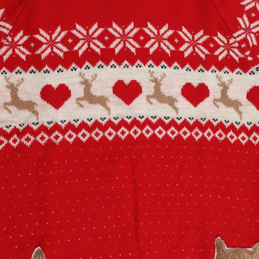 Girls' Pullover, लाल, large image number null