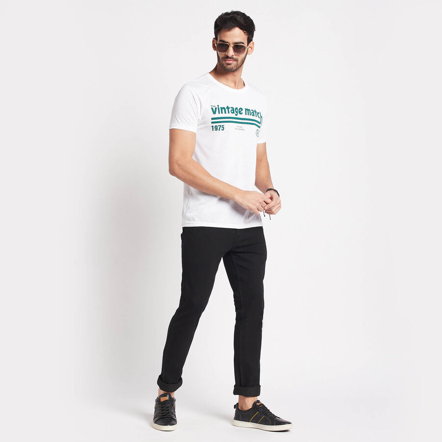 Round Neck T-Shirt, White, large image number null