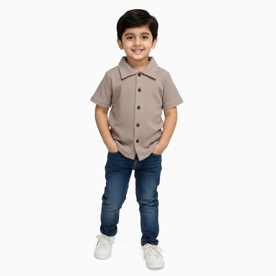 Boys' Casual Shirt, गहरा पीला, large image number null