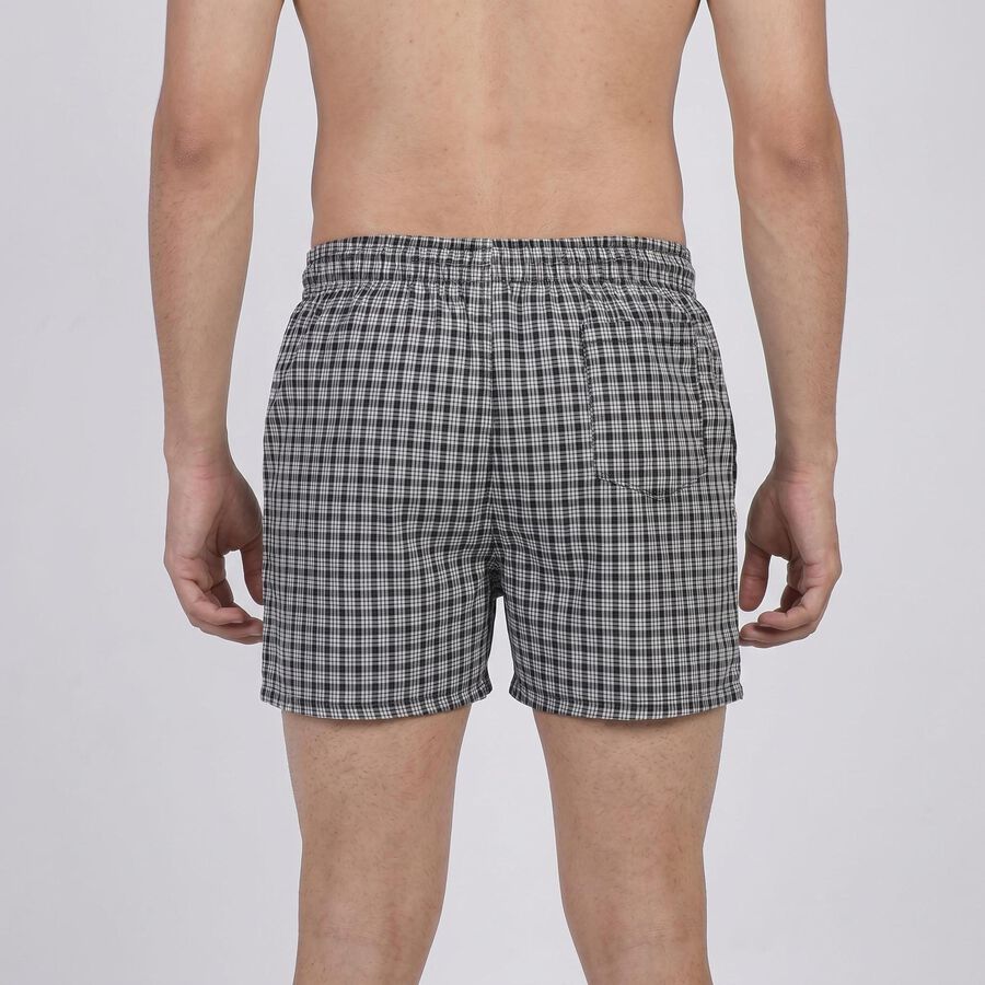 Men's Navy Blue Regular Fit Solid Boxers, Navy Blue, large